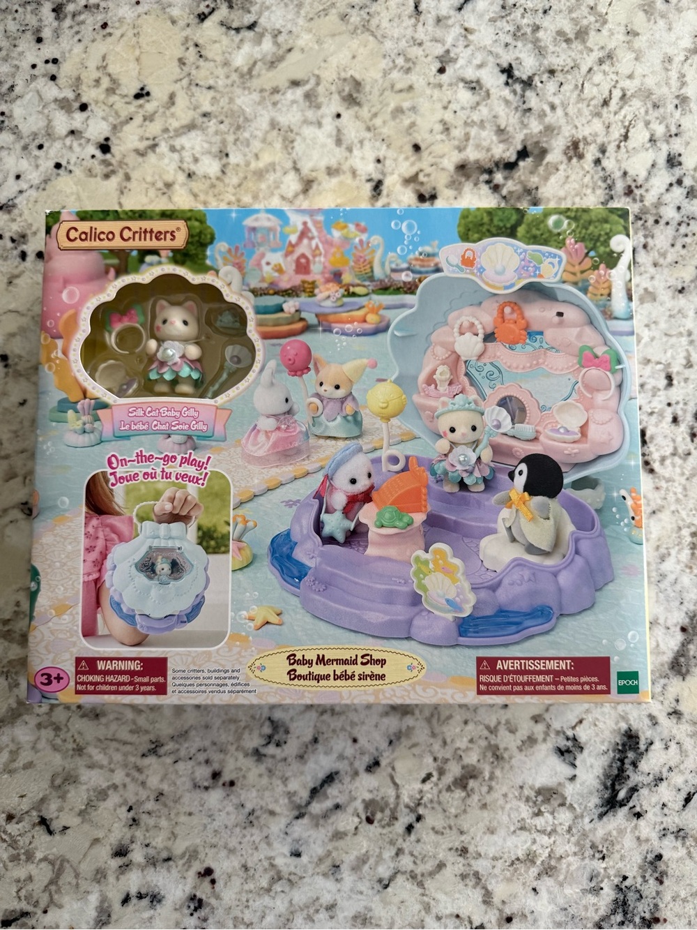 Calico Critters Baby Mermaid Shop Playset - Pastel Purple & Pink